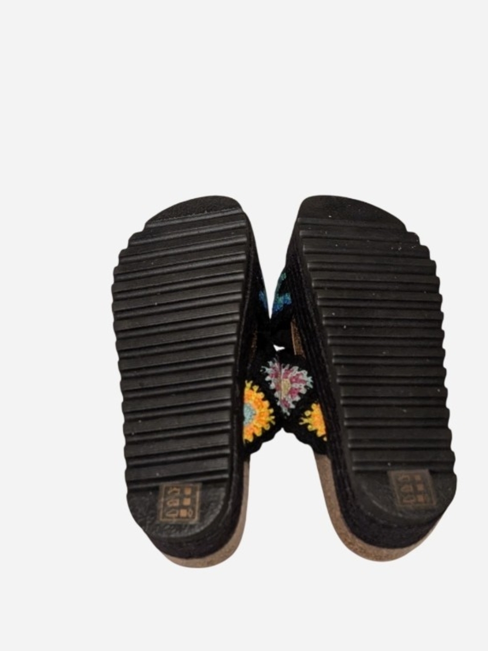 Dirty Laundry Black Multicolor Crochet Platform Mules - Picture 9 of 9